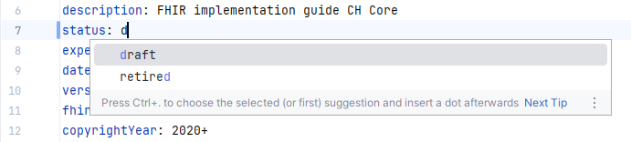 Autocompletion suggestions based on the JSON Schema